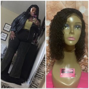 Waterwave Bob Cut Full Lace Wig 12 inches